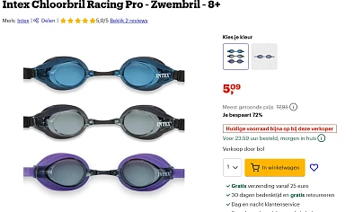 zwembril 8+