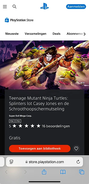 Teenage Mutant Ninja Turtles game voor PS4 en PS5