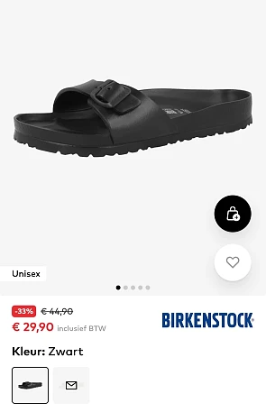 Birkenstock zwarte instappers madrid maat 45 -33% op aboutyou.be