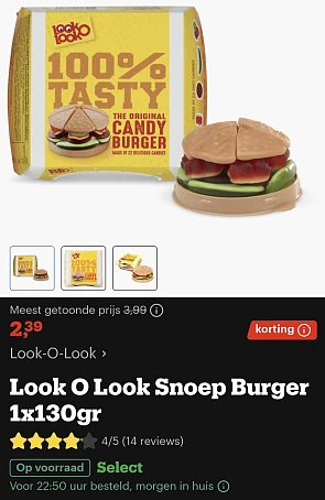 Look o look snoepburger 1x 130 gr