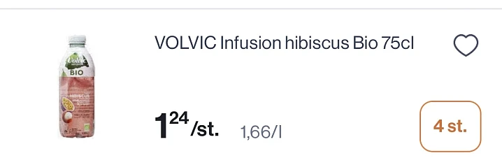Volvic infusion hibiscus bio 75 cl
