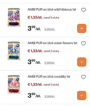 Albi pur wc blokjes heel goedkoop