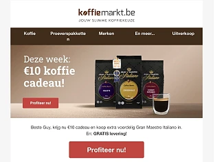 Koffie bij koffiemarkt