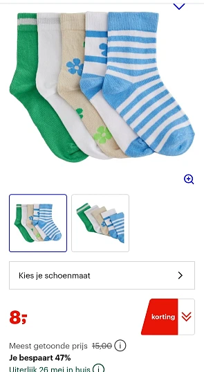 We fashion meisjes sokken, 5-pack -47% bij bol.com enkel maat 27-30 en 31-34