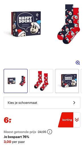 Happy socks P001736 2-pack holiday cat & dog gift set - maat 41-46 -76% bij bol com