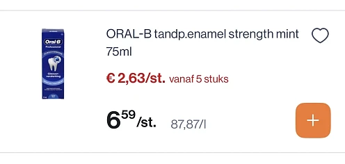 Oral B tandpasta -60%