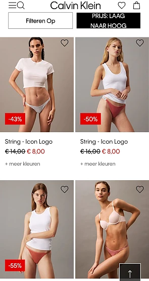 Calvin Klein outlet dames tot 55% korting