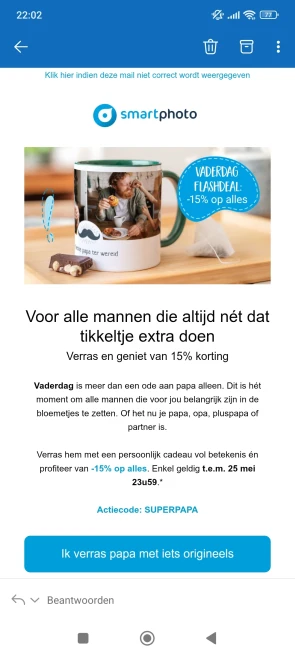 15% korting op alles bij smartphoto
