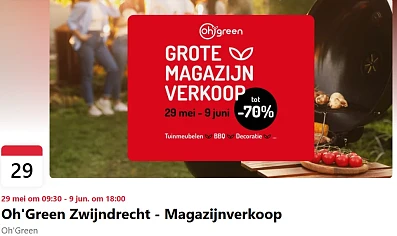 Magazijnverkoop bij Oh' Green Zwijndrecht 💚