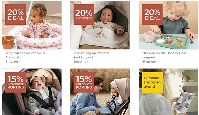 20% korting op alle fashion bij Prénatal