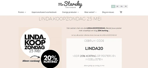 MrStarsky: 20% korting op posters en wissellijsten