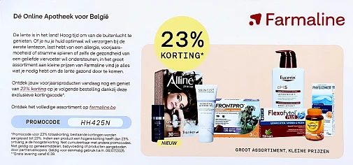 23% korting bij Farmaline