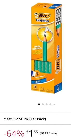 Bic schrijfpotloden hb