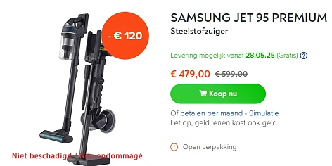 SAMSUNG JET 95 PREMIUM Steelstofzuiger