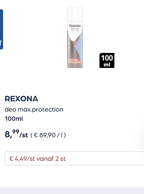 Rexona deo Max protection 100 ml -50%