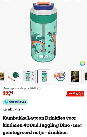 Kambukka Lagoon drinkfles 400ml Juggling Dino