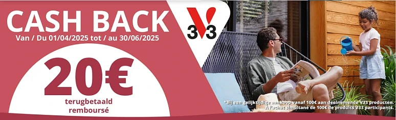 Gedeeltelijke terugbetaling V33 producten