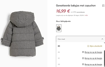 -43% meisjes jas maat 80 👶🎀
