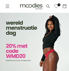 Wereld menstruatiedag korting moodies undies