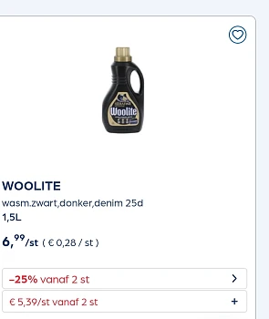 Woolite -25% extra