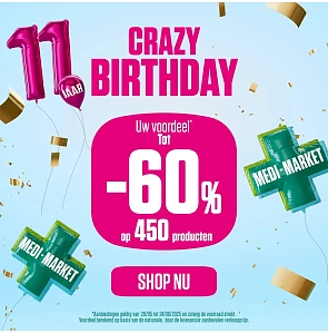 Happy birthday Medi-Market 11 jaar = tot 60% korting