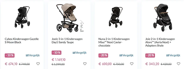 Tot -20 % op wandelwagens bij Dreambaby