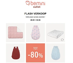 Bemini: flashverkoop tot -80% korting