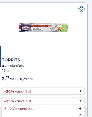 Verschillende toppits -25% extra