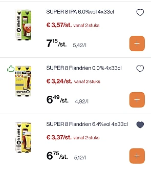 Super 8 bieren reactie Carrefour -50%