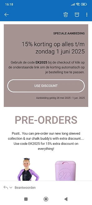 15% korting bij sparkle & dream