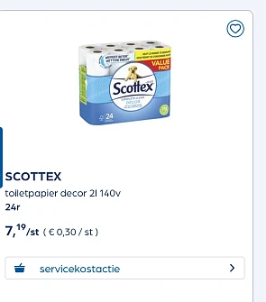 Scottex toiletpapier decor goedkoper