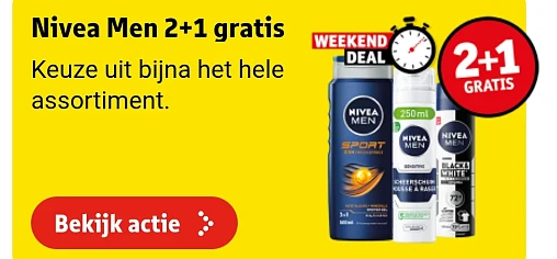 Kruidvat nivea men 2 + 1 gratis