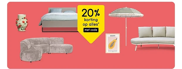 -20% op alles bij Leenbakker en 30% op alles voor tuin 🌴