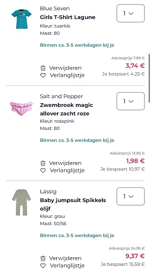 Babymarkt koopjes mode