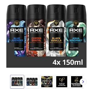 Deodorant Bodyspray Mix - 4 stuks