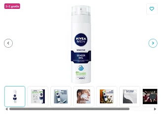 1 +1 Nivea Men Scheergel Sensitive 200 ml