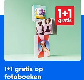 1+1 gratis op fotoboeken
