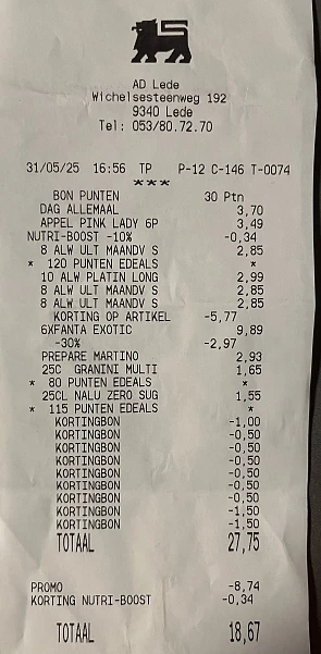 Delhaize koopje always en fanta exotic