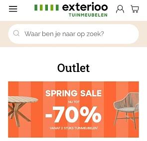 Exterioo outlet tot 70%