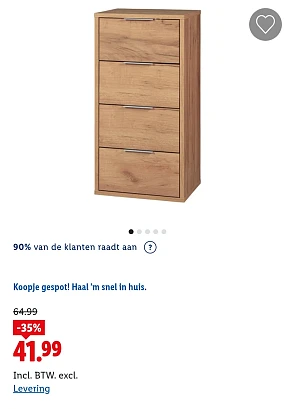 -35% Commode 40 x 80 x 35 cm op lidl.be
