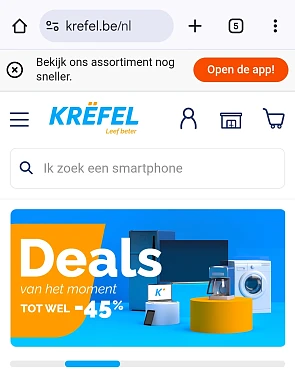 Krefel deals tot 45%