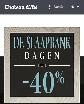 Chateau d'ax tot 40% op je slaapbank