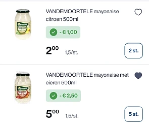 Vandemoortele mayonaise reactie Albert Heijn mooie promo