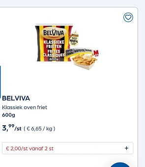 Belviva oven friet 600g