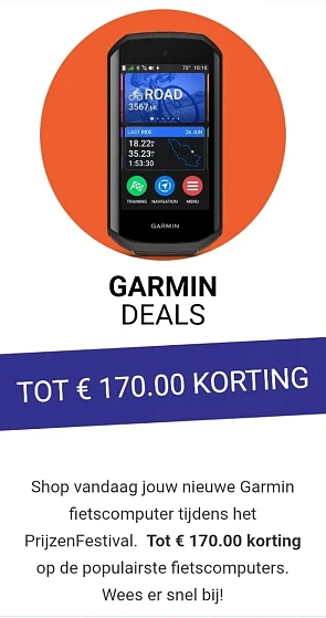 Garmin fietscomputer aan hoge korting bij Futurumshop