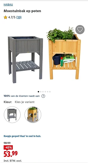 HABAU Moestuinbak op poten -45 bij Lidl