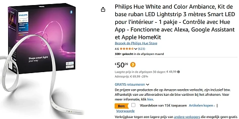 philips hue ledstrip bij amazonfr