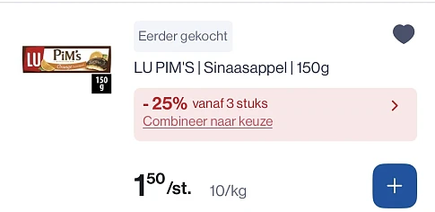 Pim koekjes sinaasappel veel goedkoper