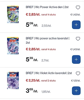 Bref wc blokjes -50%