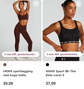 2 Hunkemöller HKMX artikelen voor 40€!